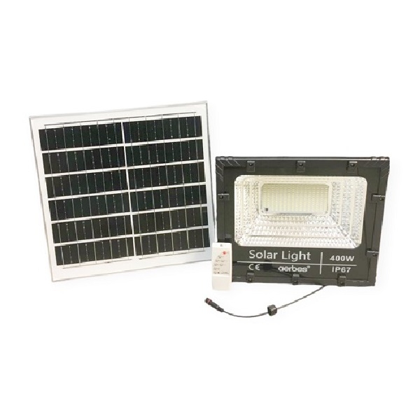 Ηλιακός Προβολέας LED 400W 208LED 6500K Με Τηλεχειριστήριο AB-T6400 Aerbes
