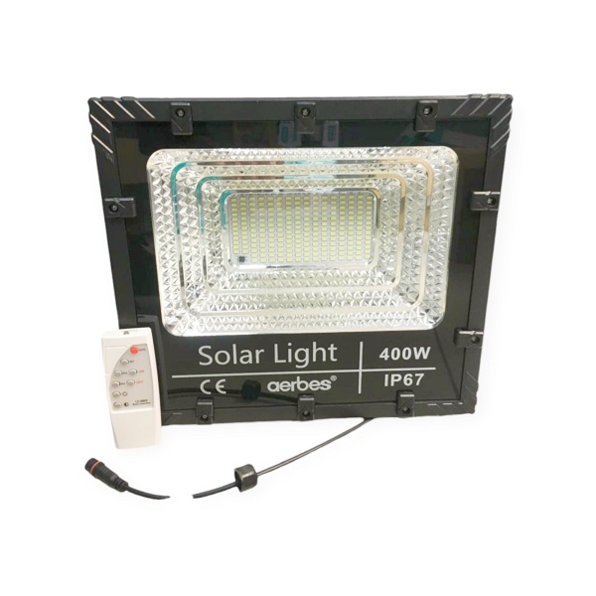 Ηλιακός Προβολέας LED 400W 208LED 6500K Με Τηλεχειριστήριο AB-T6400 Aerbes - Image 2