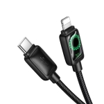 Καλώδιο δεδομένων και φόρτισης USB-C - iP, HOCO U146, 30W, 1,2m, Μαύρο