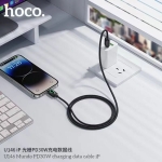 Καλώδιο δεδομένων και φόρτισης USB-C - iP, HOCO U146, 30W, 1,2m, Μαύρο