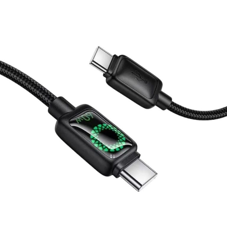 Καλώδιο δεδομένων και φόρτισης USB-C - USB-C HOCO U146, 60W, 1,2m, Μαύρο