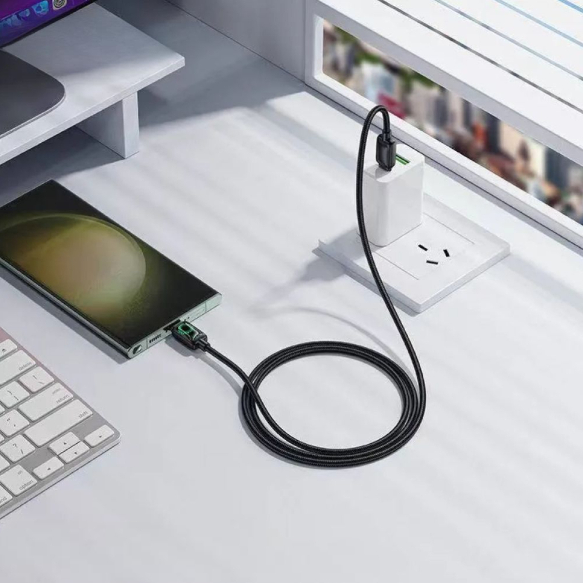 Καλώδιο δεδομένων και φόρτισης USB-C - USB-C HOCO U146, 60W, 1,2m, Μαύρο