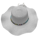 Καπέλο Ψαθόχαρτο Μπλε Πετράδια ø40cm SummerTiempo 623346