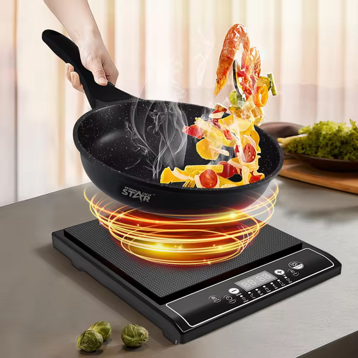 Κεραμική Ηλεκτρική Εστία Μονή 1500W Winning Star ST-9784 - Image 2