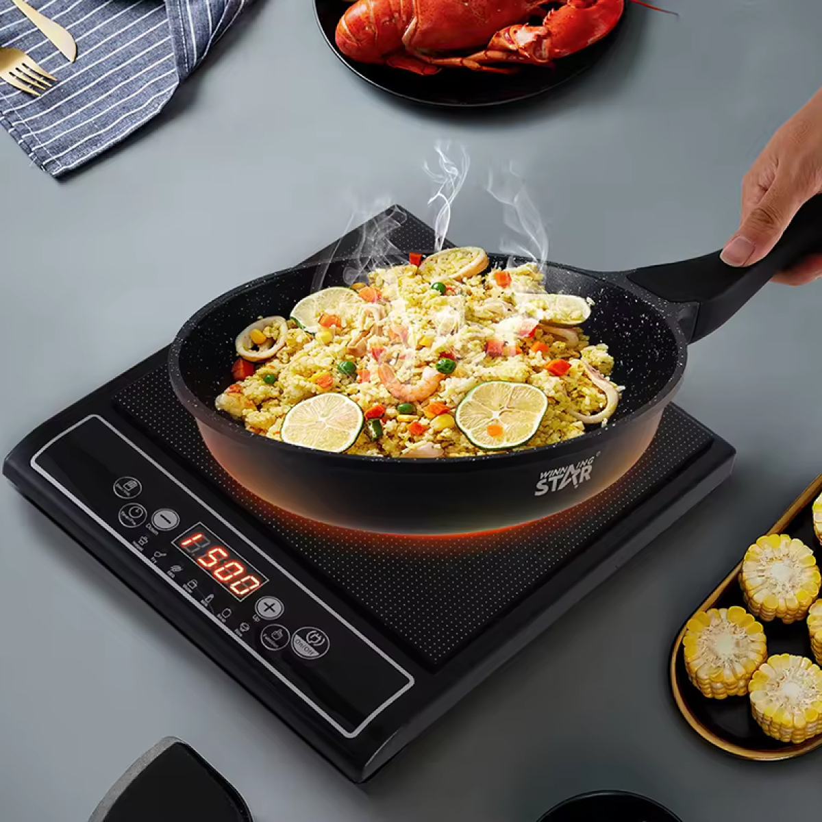 Κεραμική Ηλεκτρική Εστία Μονή 1500W Winning Star ST-9784 - Image 4