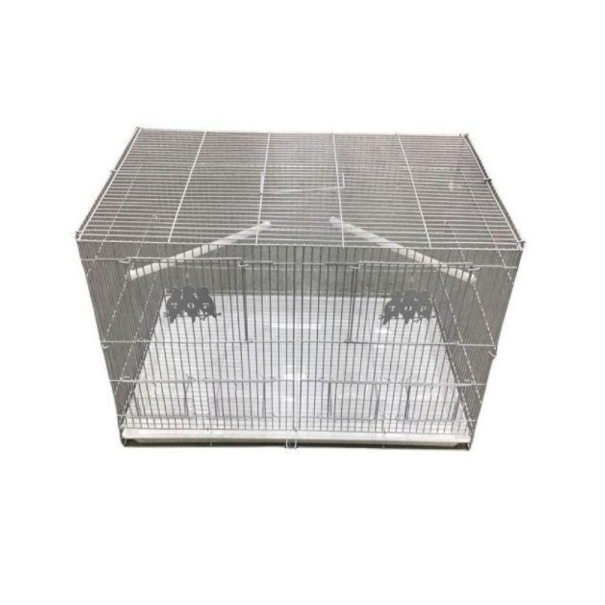 Κλουβί Πουλιών Μεταλλικό Λευκό 60x42x41cm - 601