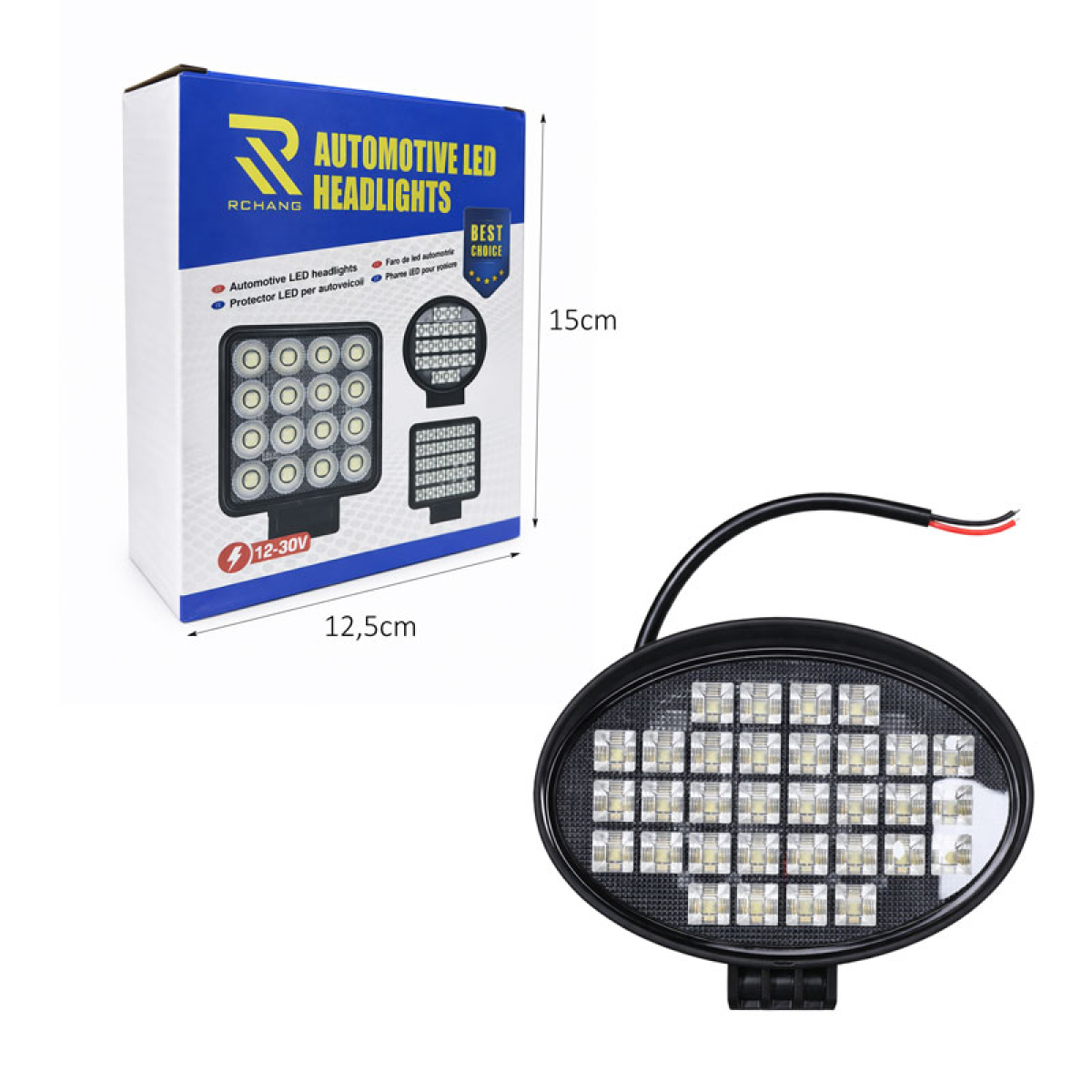 LED Προβολέας Αυτοκινήτου 42W 12-30V Με Βάση Στήριξης Rchang W16729-1-1