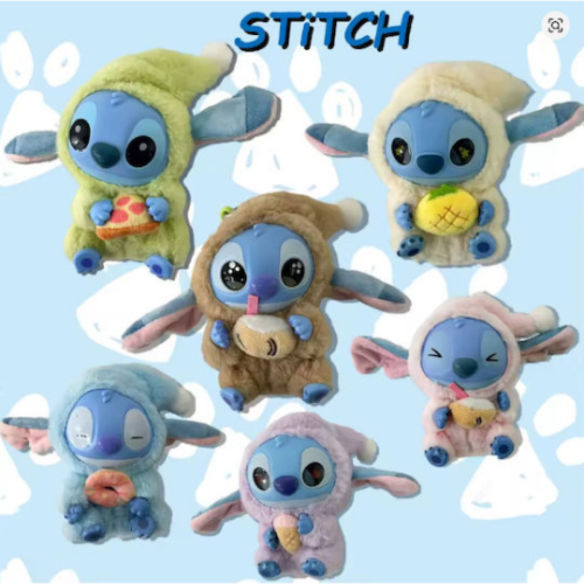 Λούτρινο Μπρελόκ Stitch Με Πλαστικό Πρόσωπο
