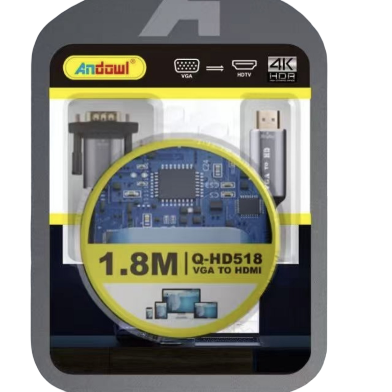 Μετατροπέας VGA σε HDMI 1.8m με Υποστήριξη 4K HDR Andowl Q-HD518