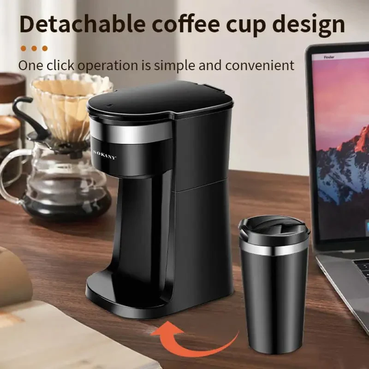 Μηχανή Espresso 0.4L 750W Με Αυτόματο Καθαρισμό Sokany SK-1122 - Image 3