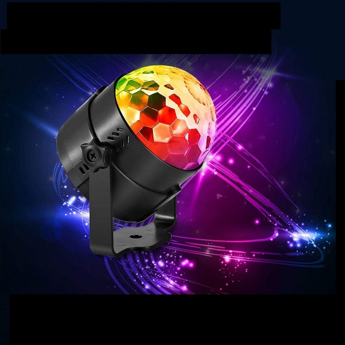 Μίνι Φωτιστικό Disco RGB 7 Χρωμάτων Με Τηλεχειριστήριο Aerbes AB-WT06 - Image 4