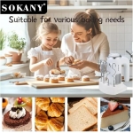 Μίξερ Χειρός 2 Σε 1 Με Βάση 800W Sokany SK-02025 - Image 3