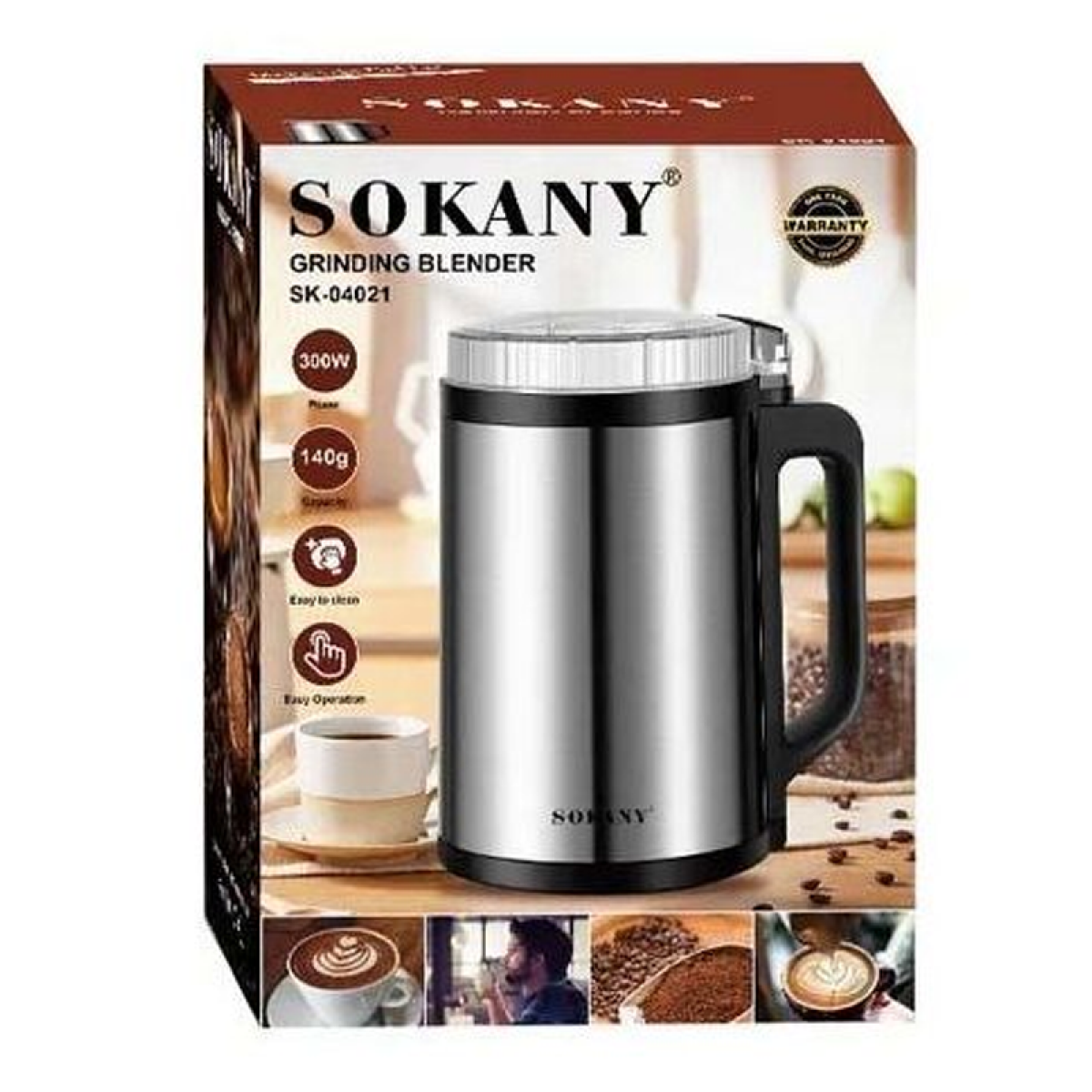Μύλος Άλεσης Καφέ 300W Ανοξείδωτος Sokany SK-04021 - Image 5