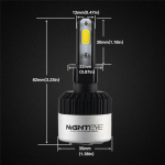 Nighteye Λάμπες LED H3 2τμχ 72W 9000LM 6500K 9-32V A315 S2 - Image 4