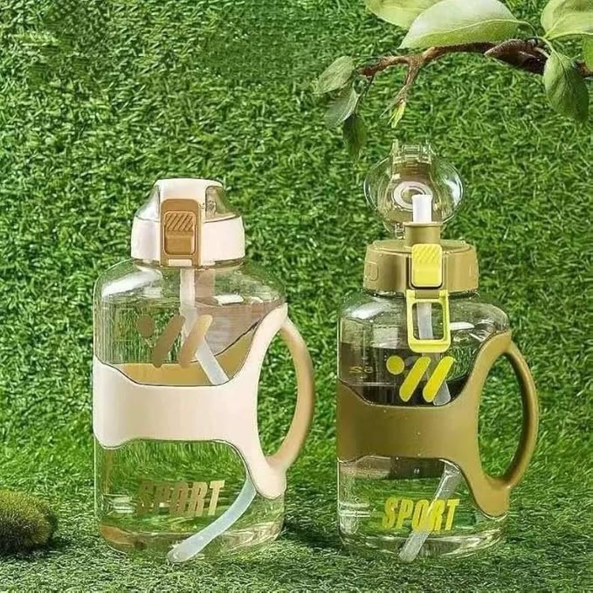 Παγούρι Πλαστικό 1600ml Με Καλαμάκι Και Λουράκι Μεταφοράς Y257-9820 - Image 4