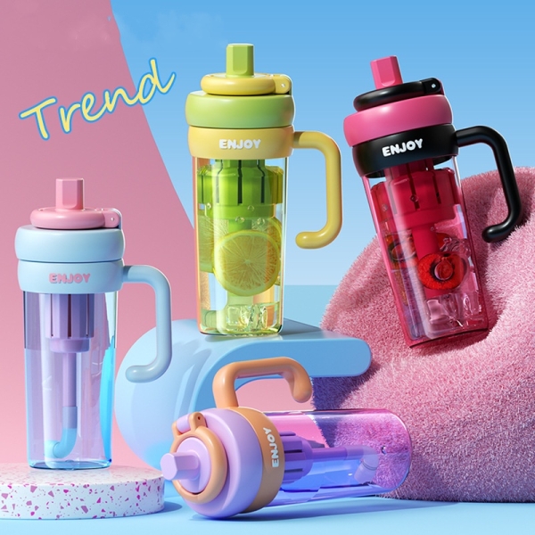 Παγούρι Πλαστικό 830ml Με Καλαμάκι & Infuser Y257-9998