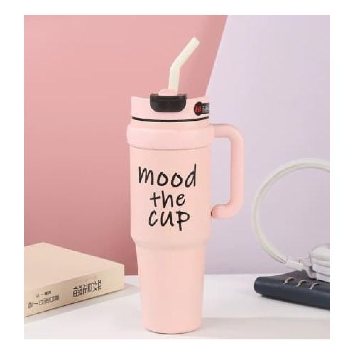 Παγούρι Θερμός Ανοξείδωτο Mood 900ml Με Καλαμάκι Και Λαβή YHSQ7409 - Image 9