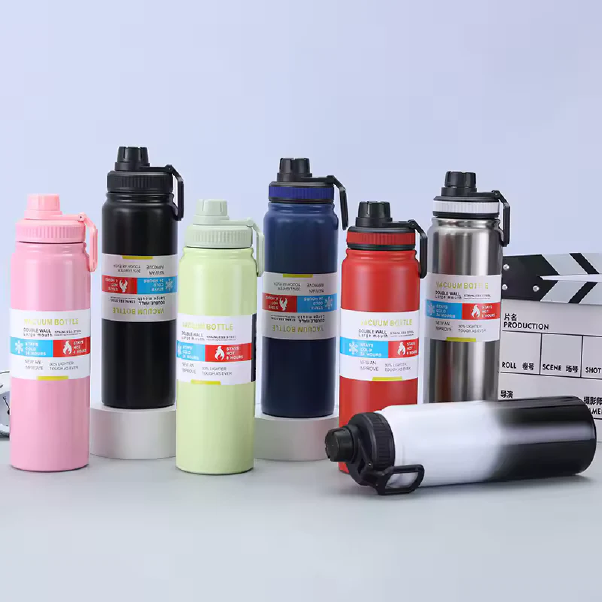 Παγούρι Θερμός Από Ανοξείδωτο Ατσάλι 800ml Με Λαβή - Image 2