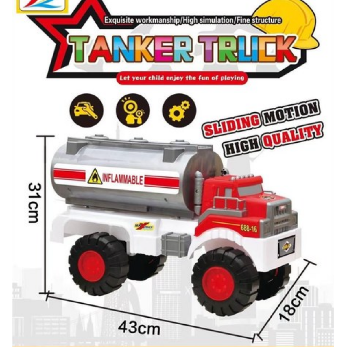 Παιχνίδι Βυτιοφόρο Φορτηγό Tanker Truck 688-16