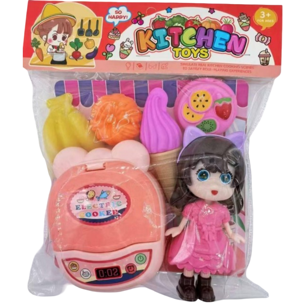 Παιδικό Σετ Κουζίνας Kitchen Toys Με Κούκλα 8016-17