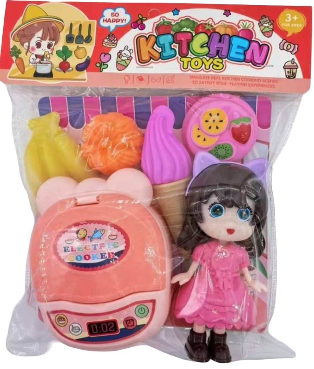 Παιδικό Σετ Κουζίνας Kitchen Toys Με Κούκλα 8016-17