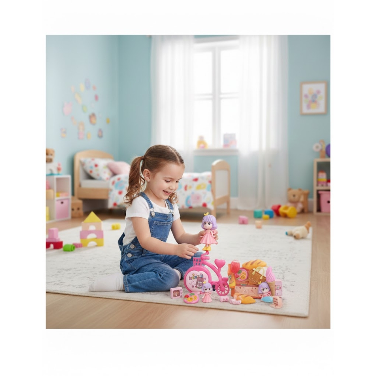 Παιδικό Σετ Κουζίνας Kitchen Toys Με Ποδήλατο, Γλυκά Και Κούκλα 8016-18
