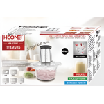 Πολυκόφτης Τροφίμων 2L 400W Με Γυάλινο Κάδο HM-6285S Hoomei - Image 2
