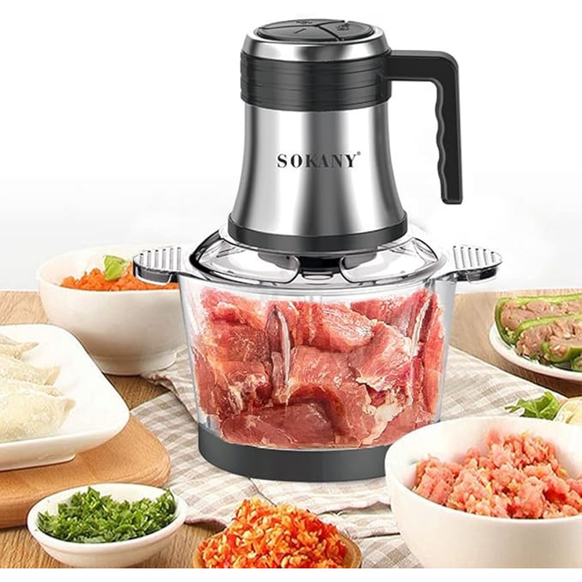 Πολυκόπτης Multi 800W Με Κάδο 3L Sokany SK-7026 - Image 2