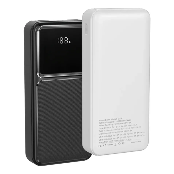 Power Bank 10000mAh 22.5W Με Ενσωματωμένα Καλώδια & Οθόνη LED Ezra PB84