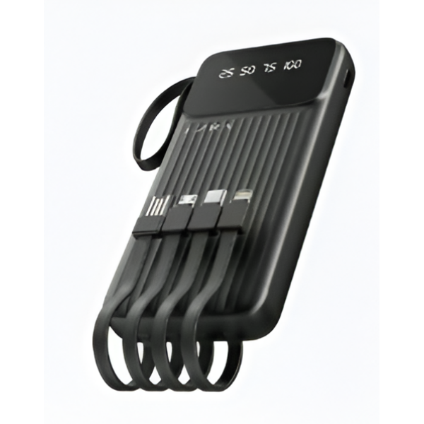 Power Bank Με Ενσωματωμένα Καλώδια Multi Output 5V/2A Ezra PB100