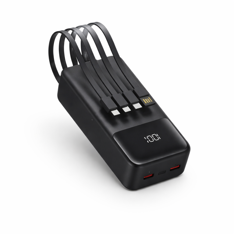 Power Bank TAKEMORE P863 30000mAh 22.5W PD με Ενσωματωμένα Καλώδια & LED Ένδειξη