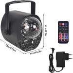Προβολέας Φωτισμού Laser LED RGBP Με Disco Ball Και Λειτουργία Ήχου 10W Με Τηλεχειριστήριο