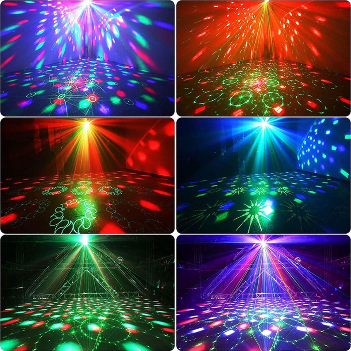 Προβολέας Φωτισμού Laser LED RGBP Με Disco Ball Και Λειτουργία Ήχου 10W Με Τηλεχειριστήριο - Image 3