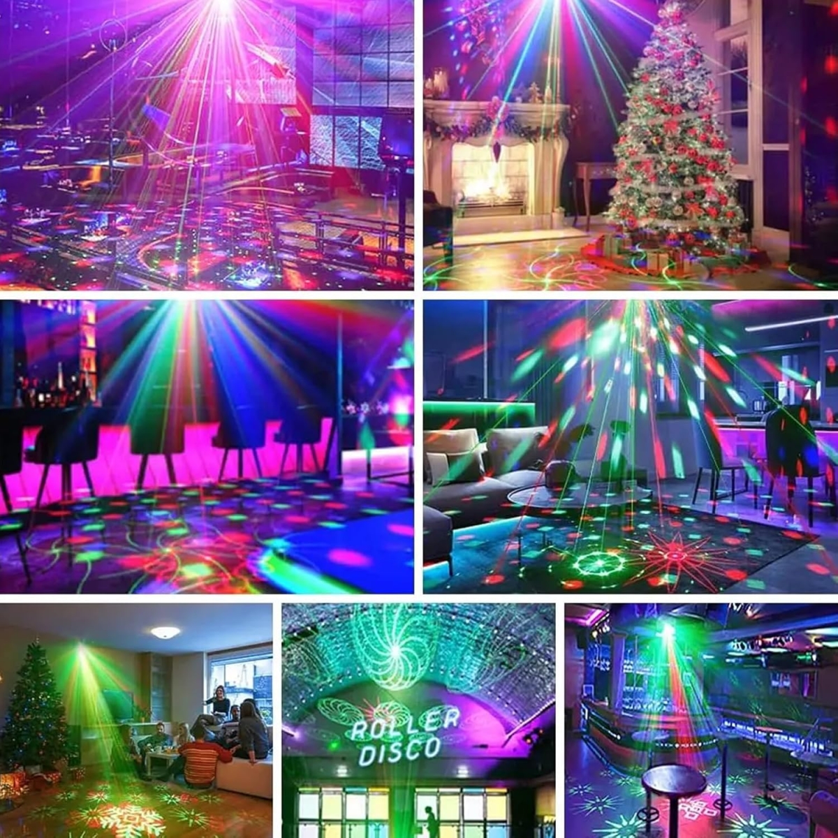 Προβολέας Φωτισμού Laser LED RGBP Με Disco Ball Και Λειτουργία Ήχου 10W Με Τηλεχειριστήριο - Image 7