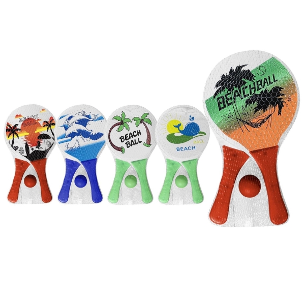 Ρακέτες Παιδικές Μικρές Σετ 2 Ρακέτες Και 1 Μπαλάκι 33x19cm SummerTiempo 621386