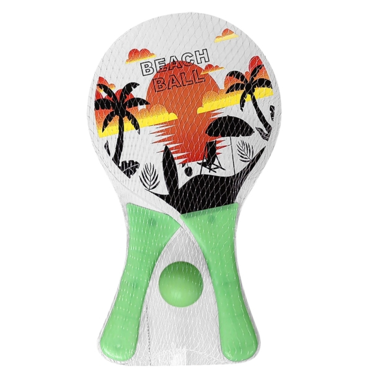 Ρακέτες Παιδικές Μικρές Σετ 2 Ρακέτες Και 1 Μπαλάκι 33x19cm SummerTiempo 621386 - Image 2