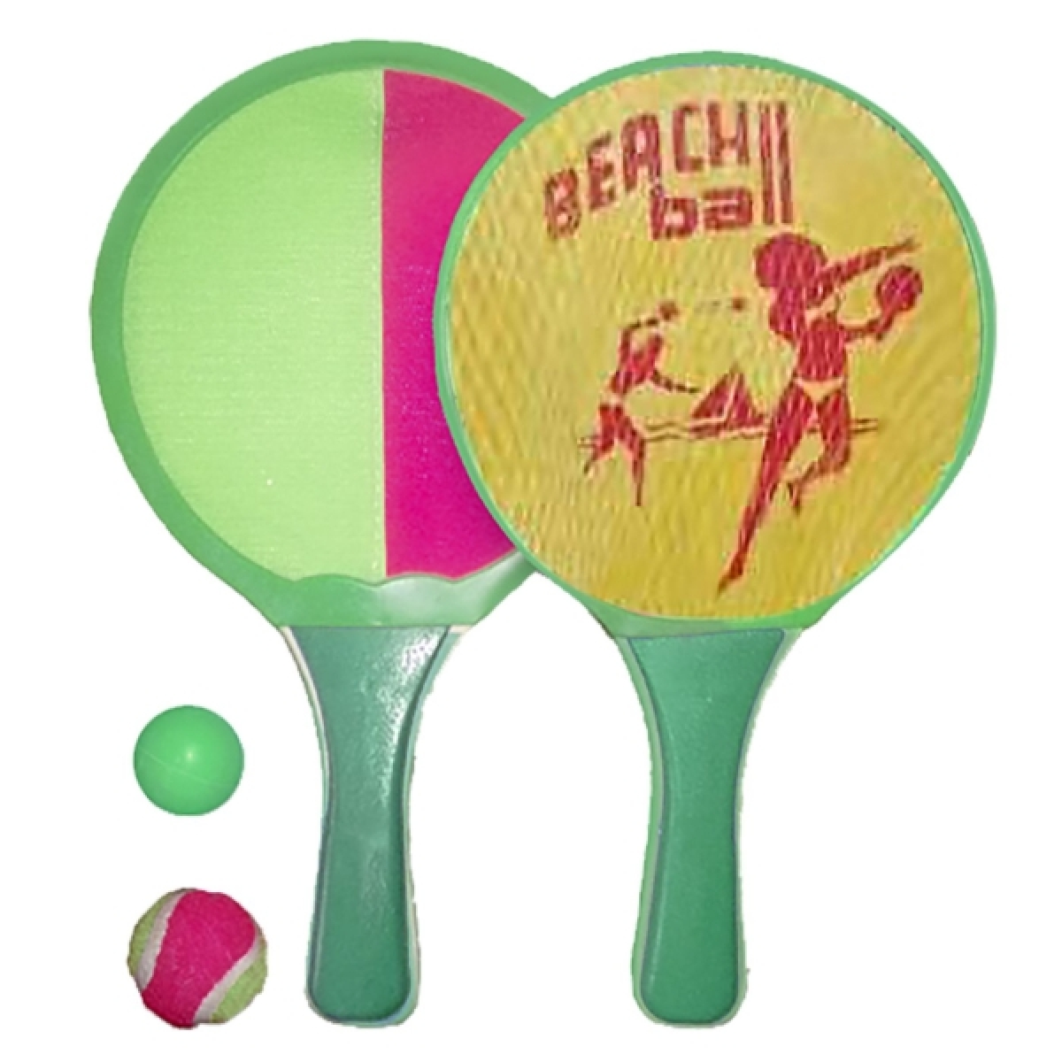 Ρακέτες Παραλίας 2 Όψεων Σετ Με 2 Μπαλάκια 33x19cm SummerTiempo 62255 - Image 2