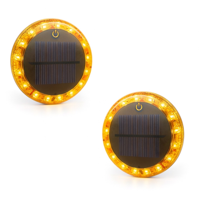 Σετ 2τμχ Ηλιακά Προειδοποιητικά Φώτα 10.5cm Για Φορτηγά Με Μαγνητική Βάση IP67 W16283-22