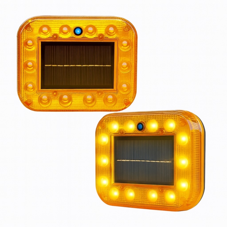 Σετ 2τμχ Ηλιακά Προειδοποιητικά Φώτα 85×110 mm Για Φορτηγά Με Μαγνητική Βάση W16283-21
