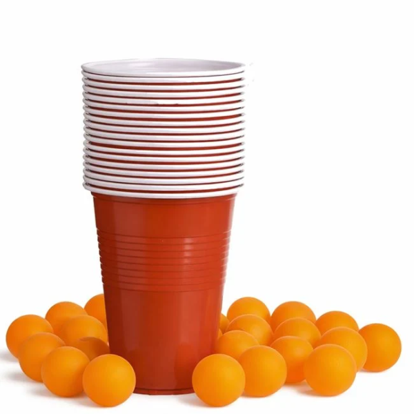 Σετ Παιχνιδιού Beer Pong Με 18 Ποτήρια Και 18 Μπαλάκια