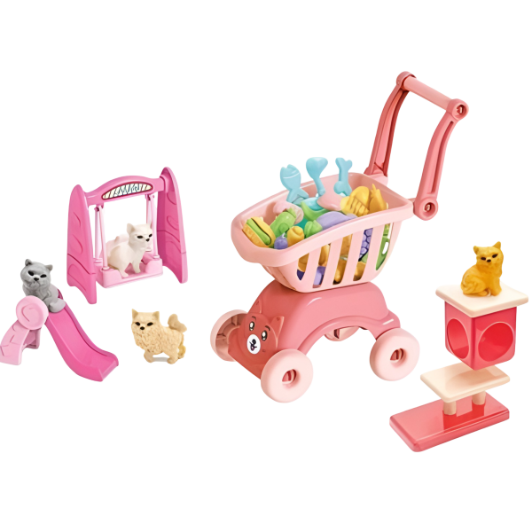 Σετ Παιχνιδιού Cute Pet House Με Καρότσι Και Αξεσουάρ KB66-23