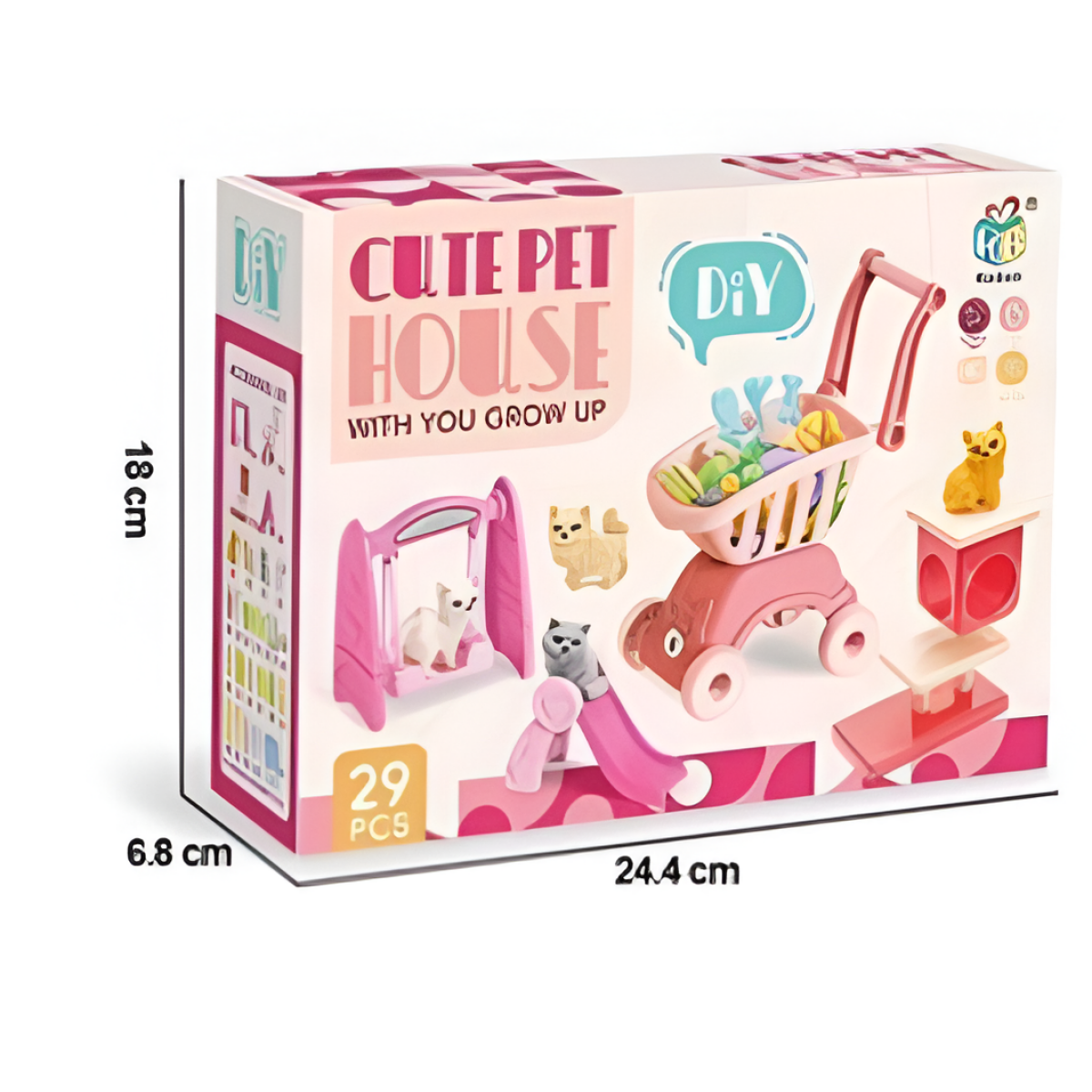Σετ Παιχνιδιού Cute Pet House Με Καρότσι Και Αξεσουάρ KB66-23 - Image 4