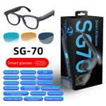 SG-70 AI Smart Γυαλιά Bluetooth 5.4 με Ηχεία, Hands-Free Κλήσεις & Μεταφραστή