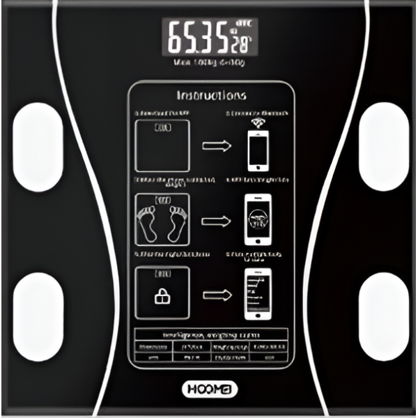 Smart Ζυγαριά Σώματος Με Bluetooth & Ανάλυση Hoomei HM-1556B
