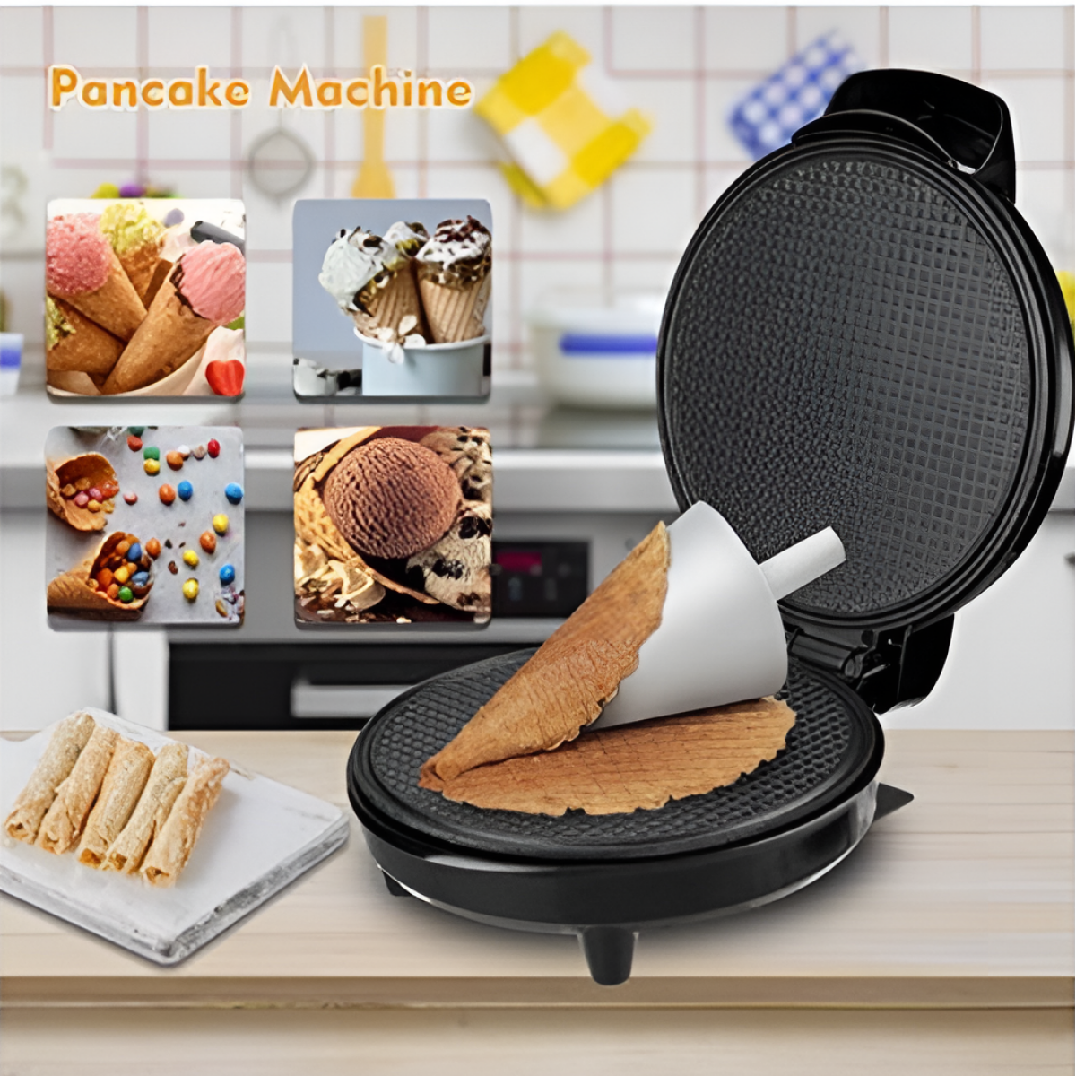 Συσκευή για Χωνάκι Παγωτού & Pancake 1000W SL-22013