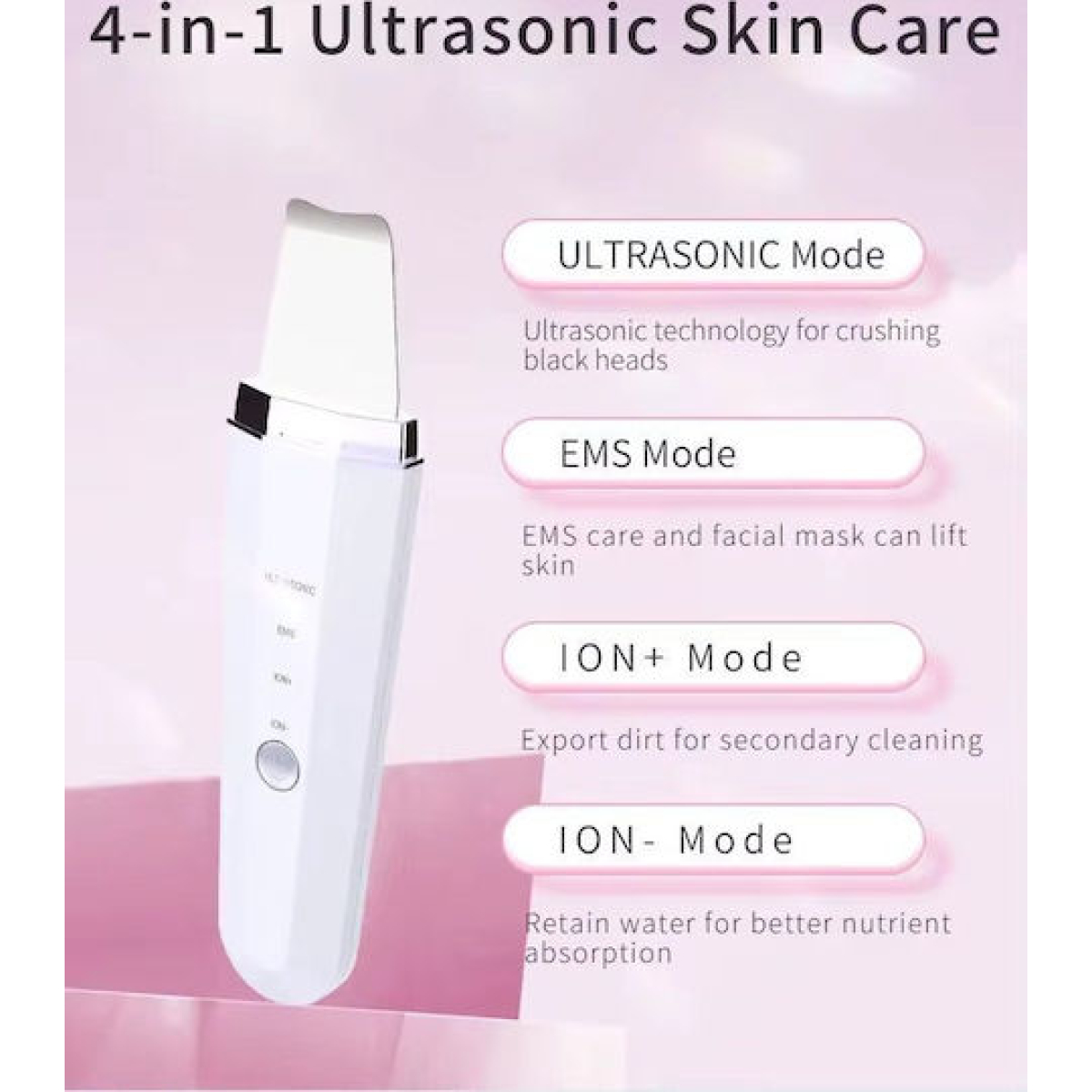 Συσκευή Περιποίησης Προσώπου Ultrasonic Skin Scrubber Με Υπερήχους Και EMS D839 - Image 5