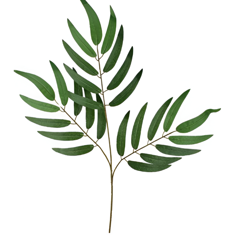 Τεχνητό Διακοσμητικό Kλαδί με Πράσινα Φύλλα 87581