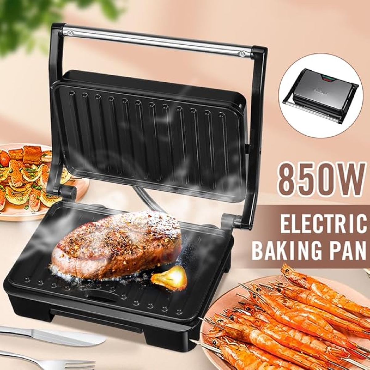 Τοστιέρα 850W Με Αντικολλητικές Πλάκες Sokany SK-223 - Image 2