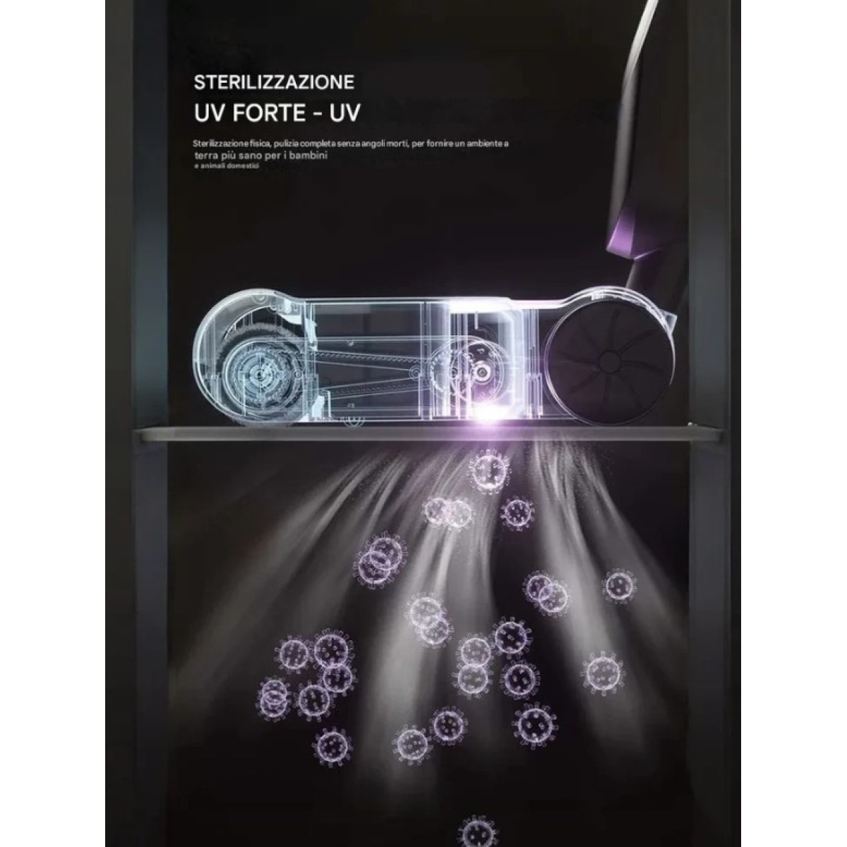 Wet & Dry Επαναφορτιζόμενη Σκούπα Stick – Μαύρη Andowl Q-XC3 - Image 4