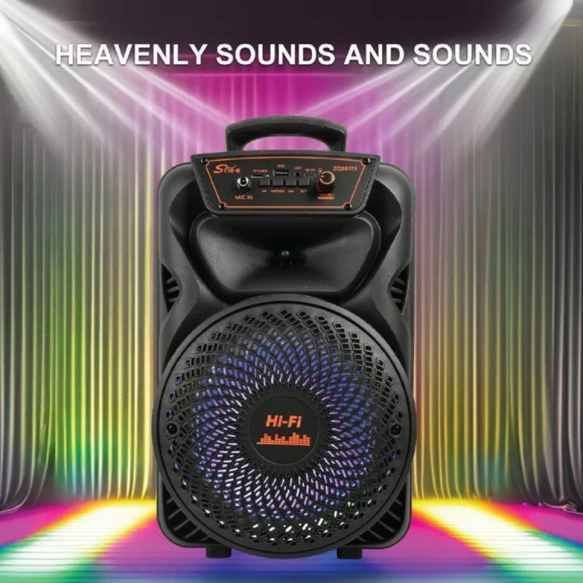 ZQS-8173W Φορητό Ηχείο Bluetooth 20W με Ασύρματο Μικρόφωνο & Τηλεχειριστήριο